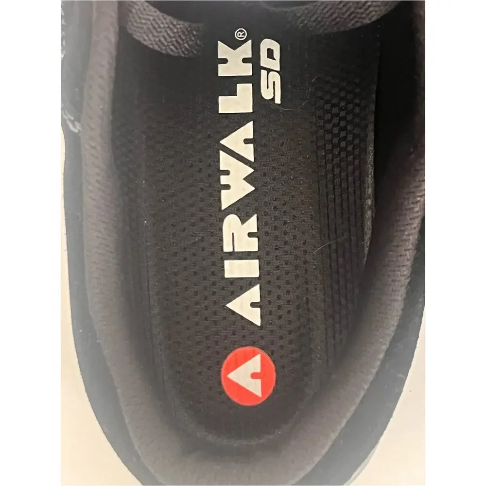New Airwalk Camino SD Composite Toe Work Shoes Womens 8.5 Black Suede Sneaker